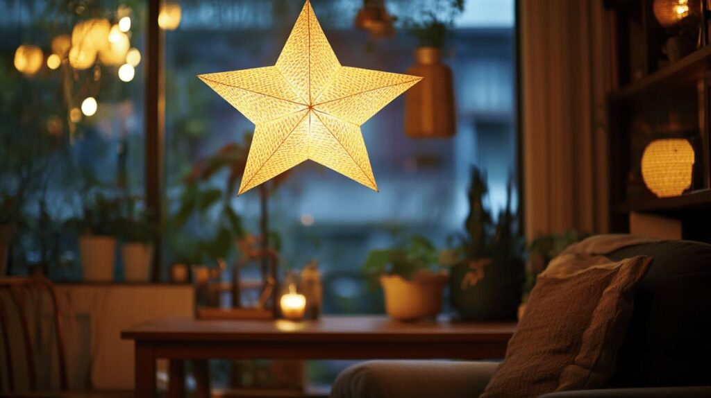 DIY : Fabriquez votre abat-jour de lampe etoile en papier en 5 etapes faciles
