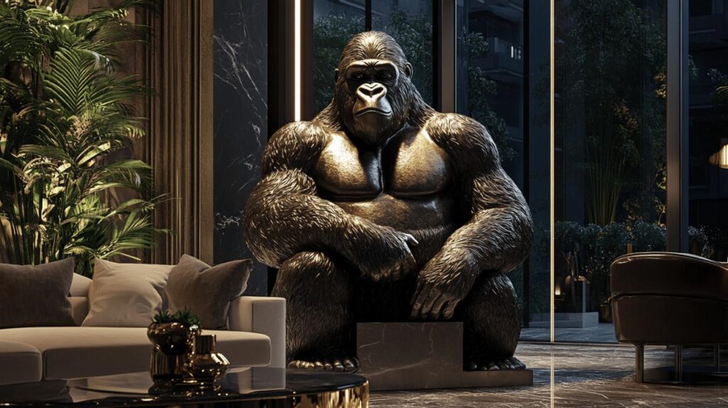 La Statue Gorille en bronze : Un hommage aux primates dans les zoos francais