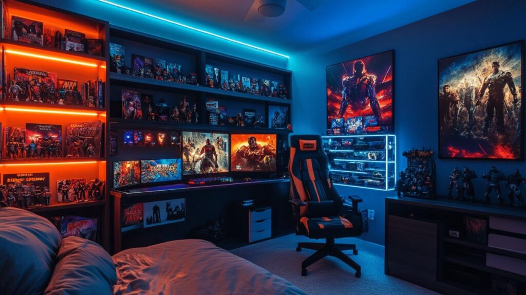 Comment decorer une chambre de geek : transformez vos etageres en galerie d’art pour collectionneurs