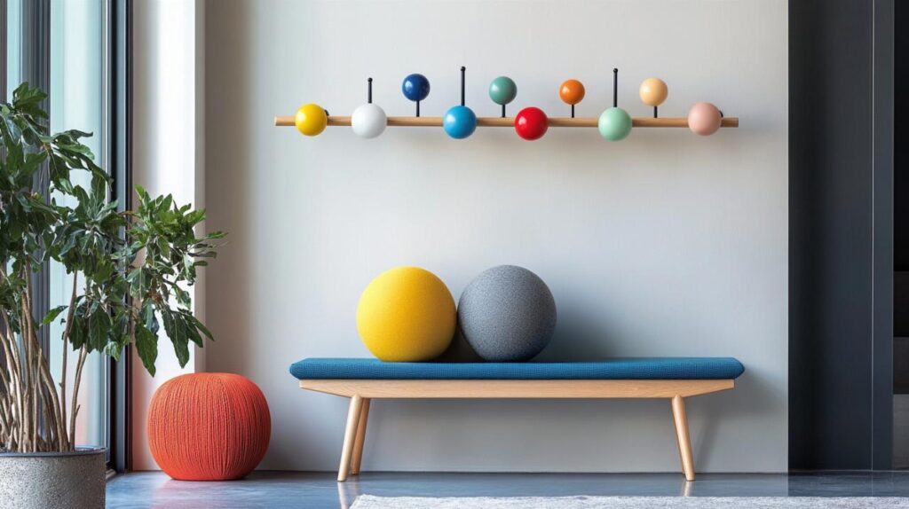 Porte Manteau Boules Colorées : Quand le Design Fonctionnel Rencontre la Palette Chromatique