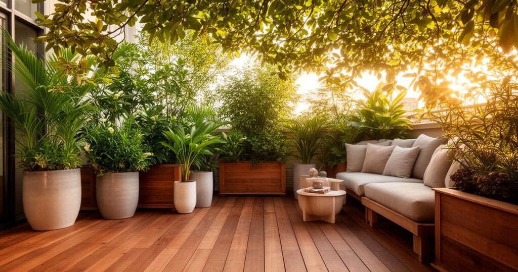 Conseils pour aménager sa terrasse avec des plantes : pots, jardinières et végétaux pour terrasses ensoleillées